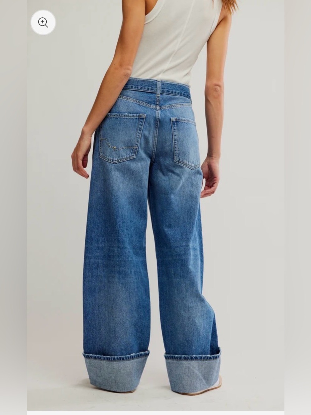 FREE PEOPLE x We The Free East Bay Cuffed Jeans/Spunky size 31 - Picture 10 of 16